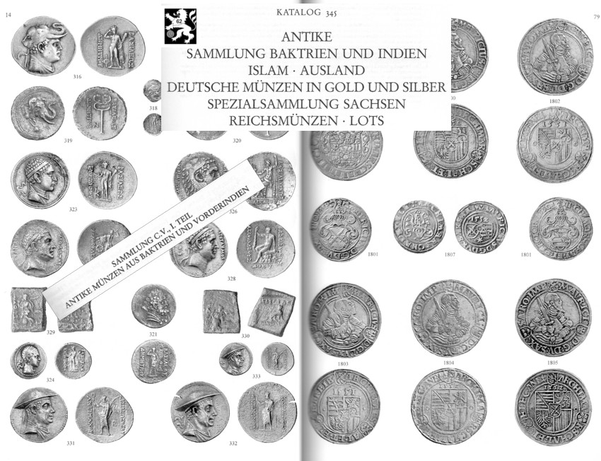  Busso Peus (Frankfurt) Auktion 345 (1995) Antike Sammlung Baktrien & Indien /Spezialsammlung Sachsen   