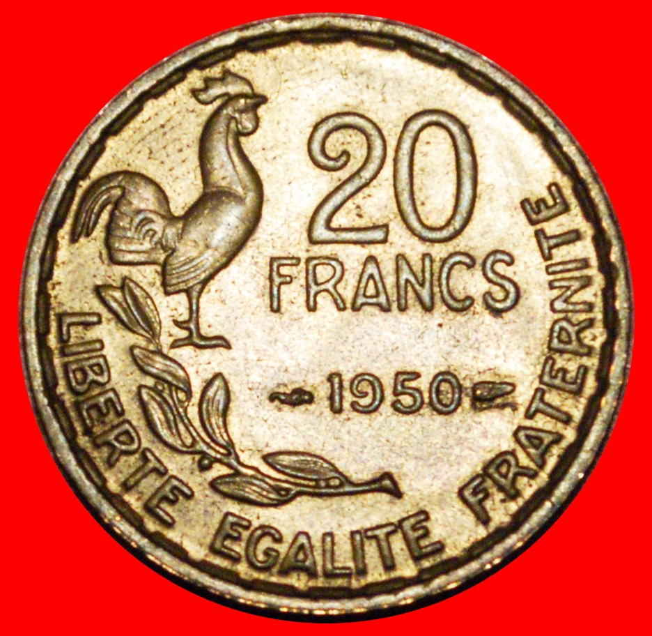  * COCK (1950-1954): FRANCE ★ 20 FRANCS 1950! GEORGES GUIRAUD! ★LOW START ★ NO RESERVE!   
