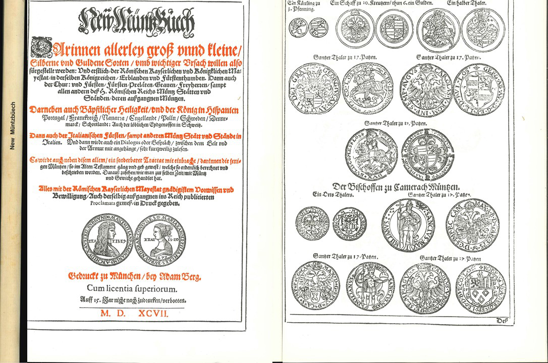  Adam Berg New Müntzbüech, Fotokopie; aus dem Jahre 1597   