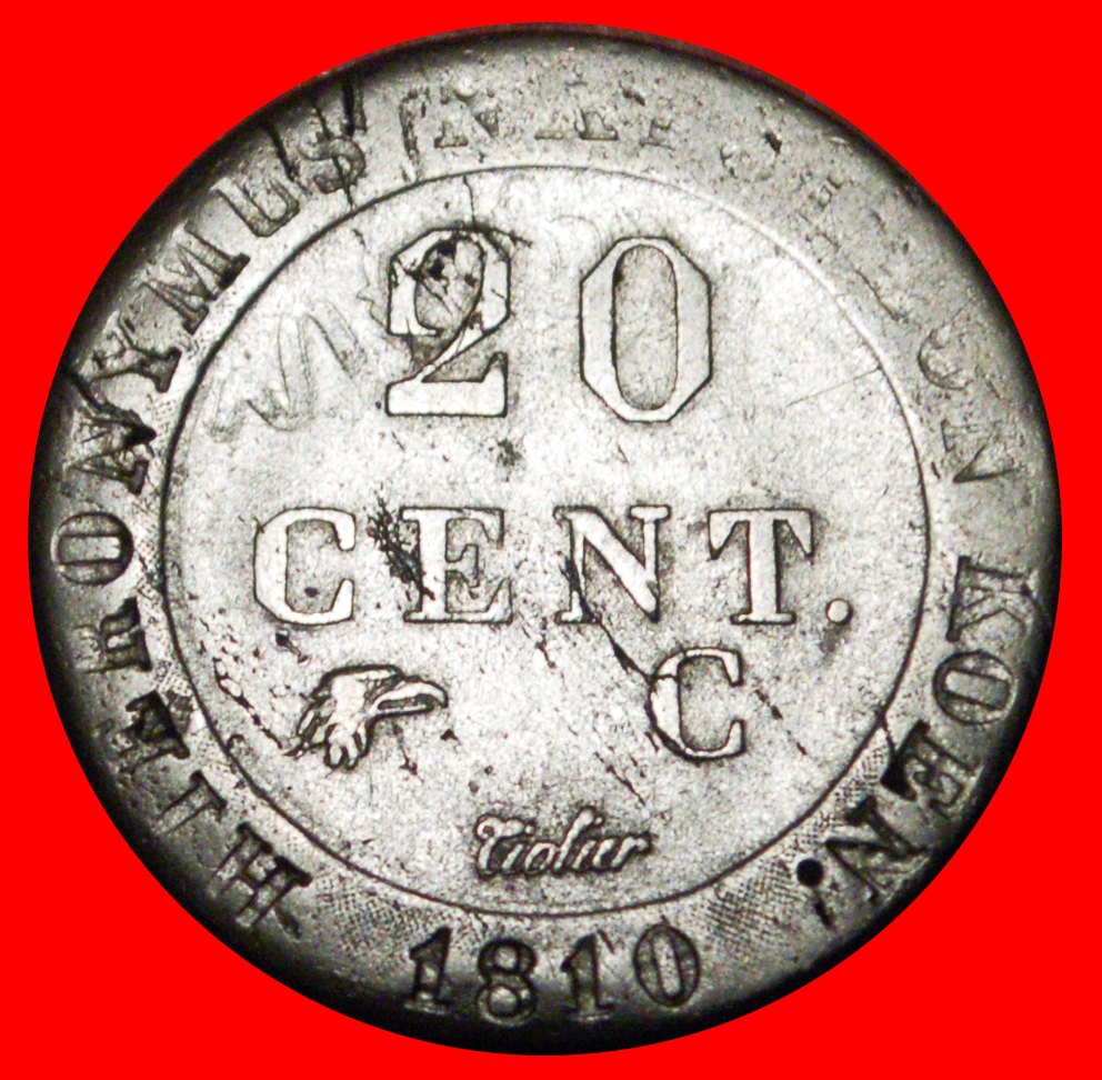 * WESTPHALIA (1808-1812): GERMANY ★ 20 CENTIMES 1810C SILVER! UNCOMMON! LOW START★ NO RESERVE!   