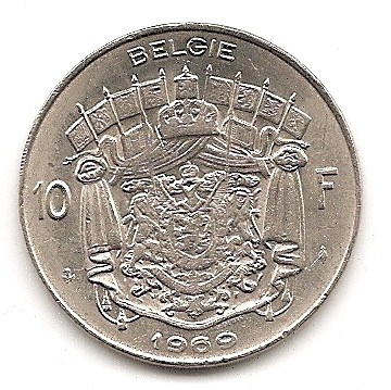  Belgien 10 Francs 1969  #48   