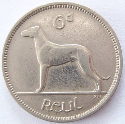  IRLAND IRELAND 6 Pence 1955 K-N ss-vz   