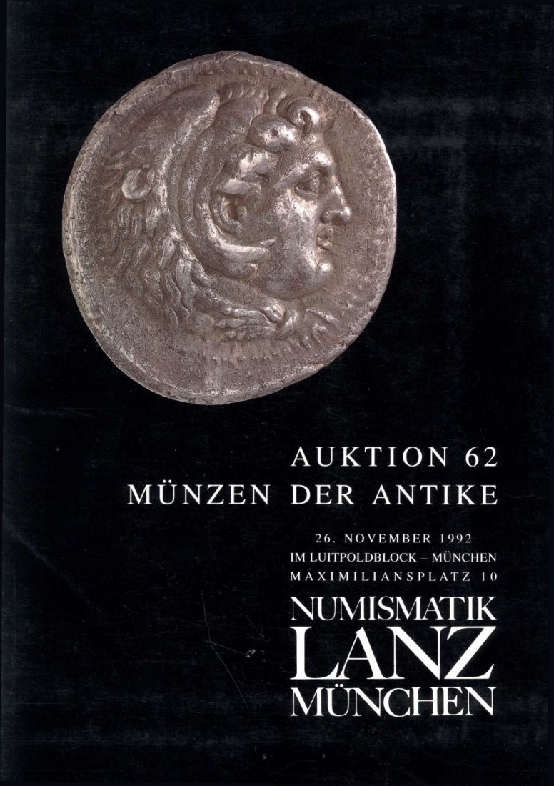  Lanz ( München ) Auktion 62 (1992) ANTIKE - Römische Republik & Kaiserzeit ,Griechen ,Kelten ,Byzanz   