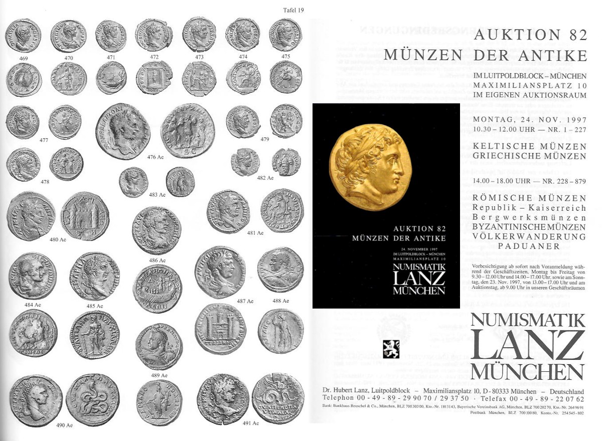  Lanz ( München ) Auktion 82 (1997) ANTIKE - Römische Republik & Kaiserzeit ,Griechen ,Kelten ,Byzanz   