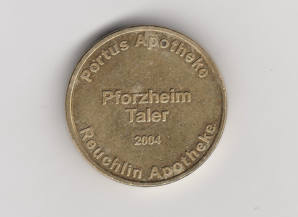  Apotheken Taler Portus-Apotheke /Reuchlin Apotheke Taler Pforzheim Taler 2004  (M671)   