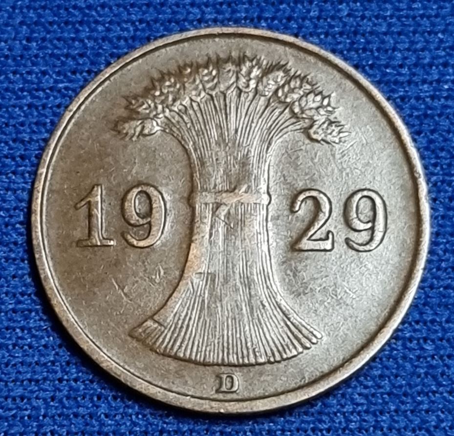  1498(4) 1 Reichspfennig (Weimarer Republik) 1929/D in ss-vz ....................... von Berlin_coins   