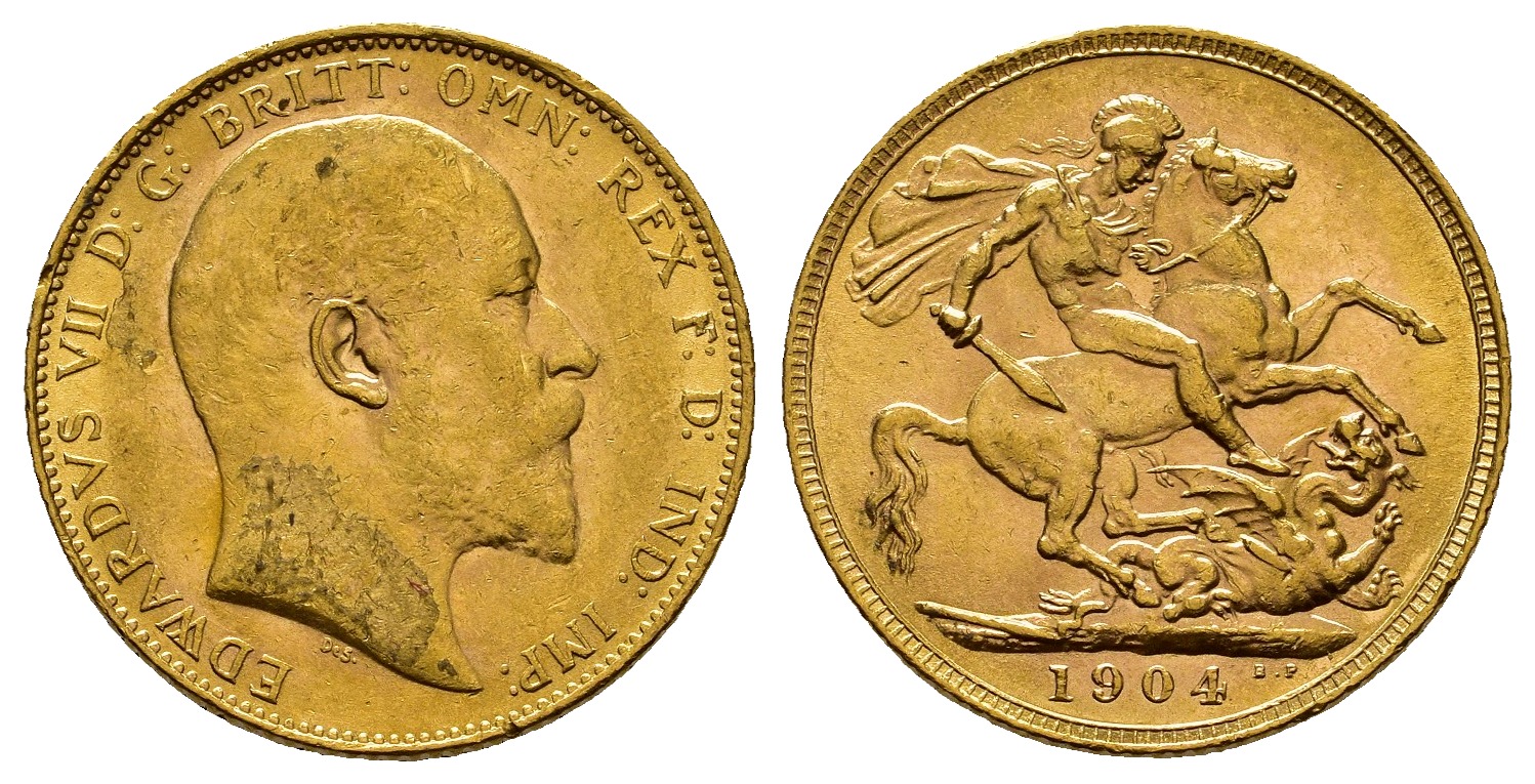 PEUS 7500 Grossbritannien 7,32 g Feingold. Edward VII. (1901 - 1910) Sovereign GOLD 1904 Sehr schön