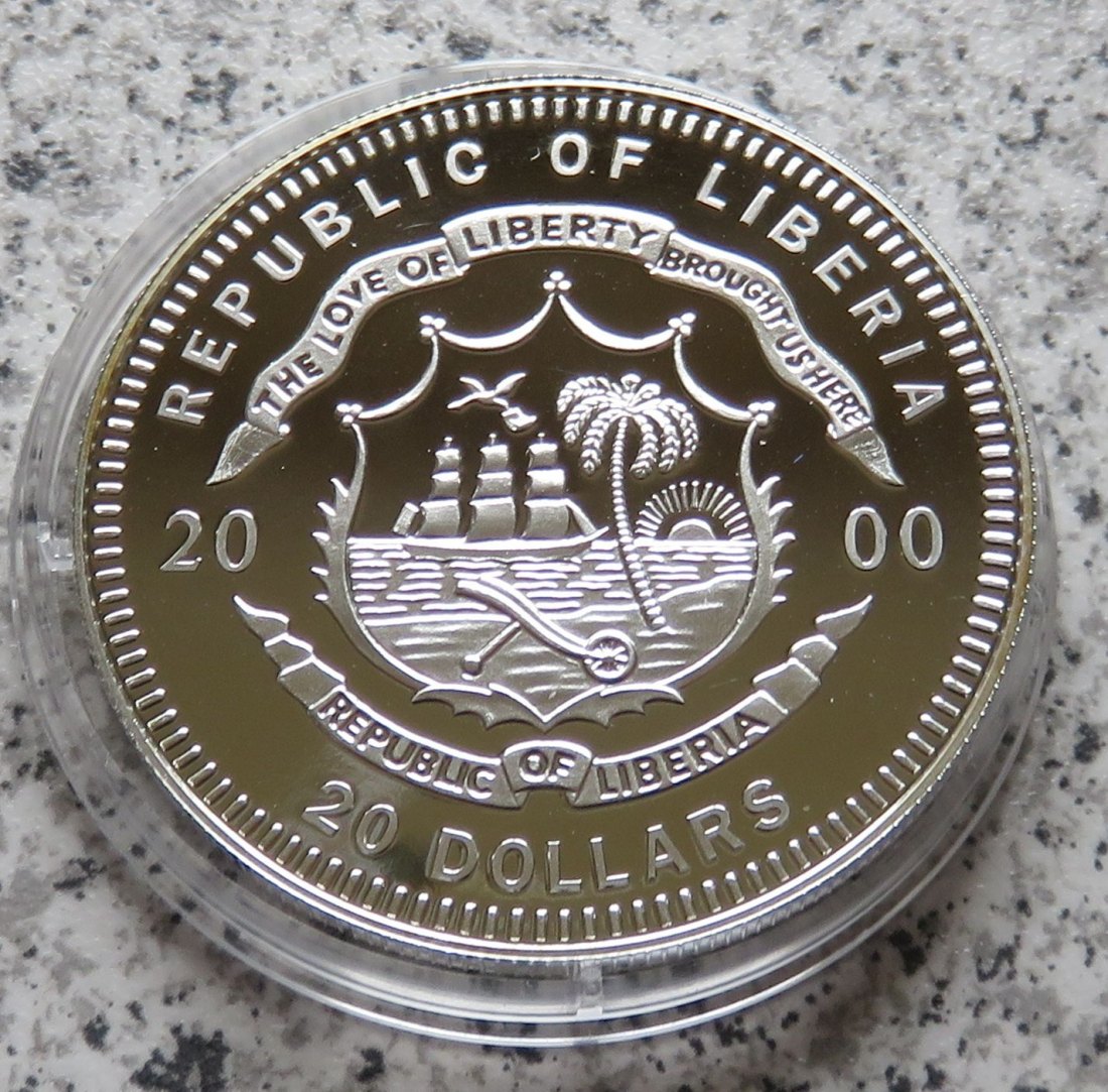  Liberia 20 Dollar 2000 Athen   