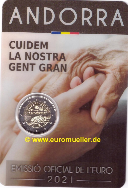 Andorra ...2 Euro Gedenkmünze 2021...bu...Coincard...Senioren   