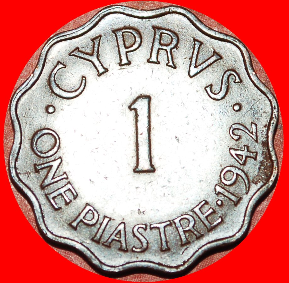  * WARTIME (1942-1945): CYPRUS ★ 1 PIASTRE 1942! GREAT BRITAIN! LOW START ★ NO RESERVE!   
