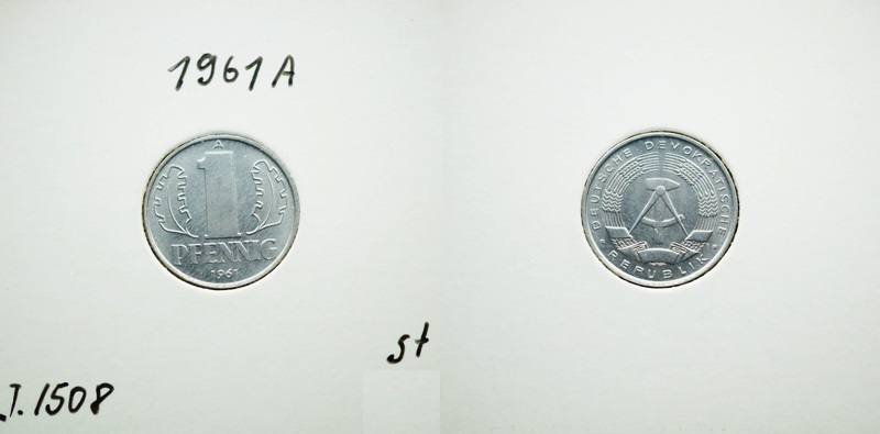  DDR 1 Pfennig 1961 A   