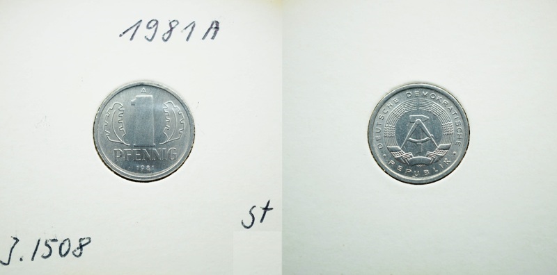  DDR 1 Pfennig 1981 A   