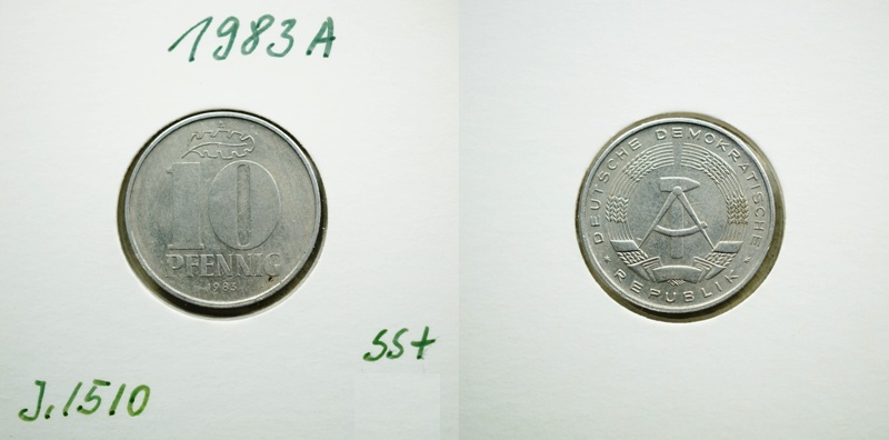  DDR 10 Pfennig 1983 A   