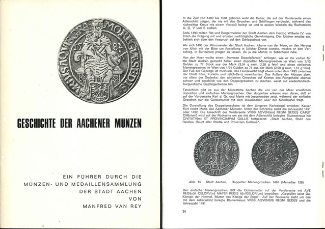  van Rey, Manfred; Geschichte der Aachener Münzen; 1969   