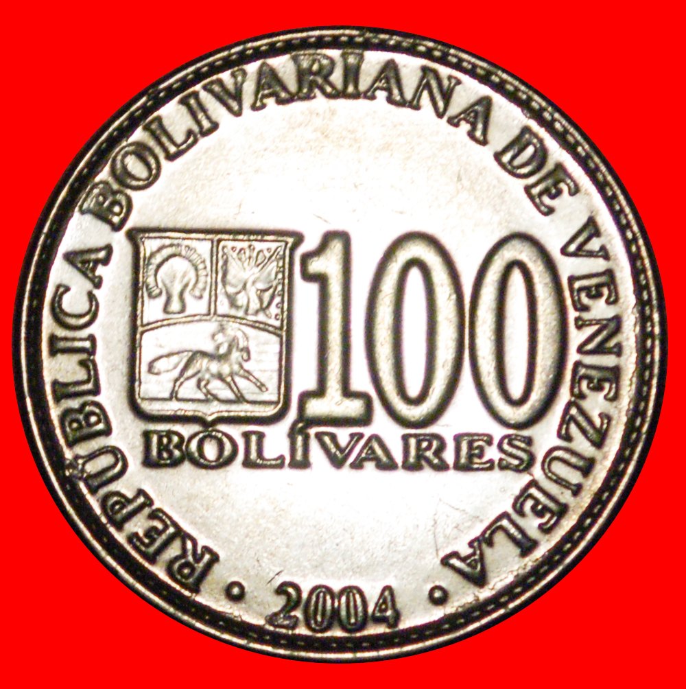  * BOLIVAR (1783-1830): VENEZUELA ★ 100 BOLIVARES 2004! FÜLLHÖRNER!★OHNE VORBEHALT!   