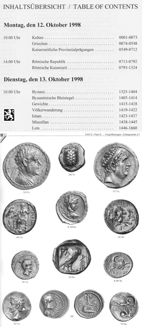  Gorny (München) Auktion 89 (1998) Interessante Münzen aus der Antike   
