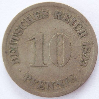  Deutsches Reich 10 Pfennig 1893 A K-N s   