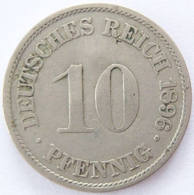  Deutsches Reich 10 Pfennig 1896 A K-N s+   