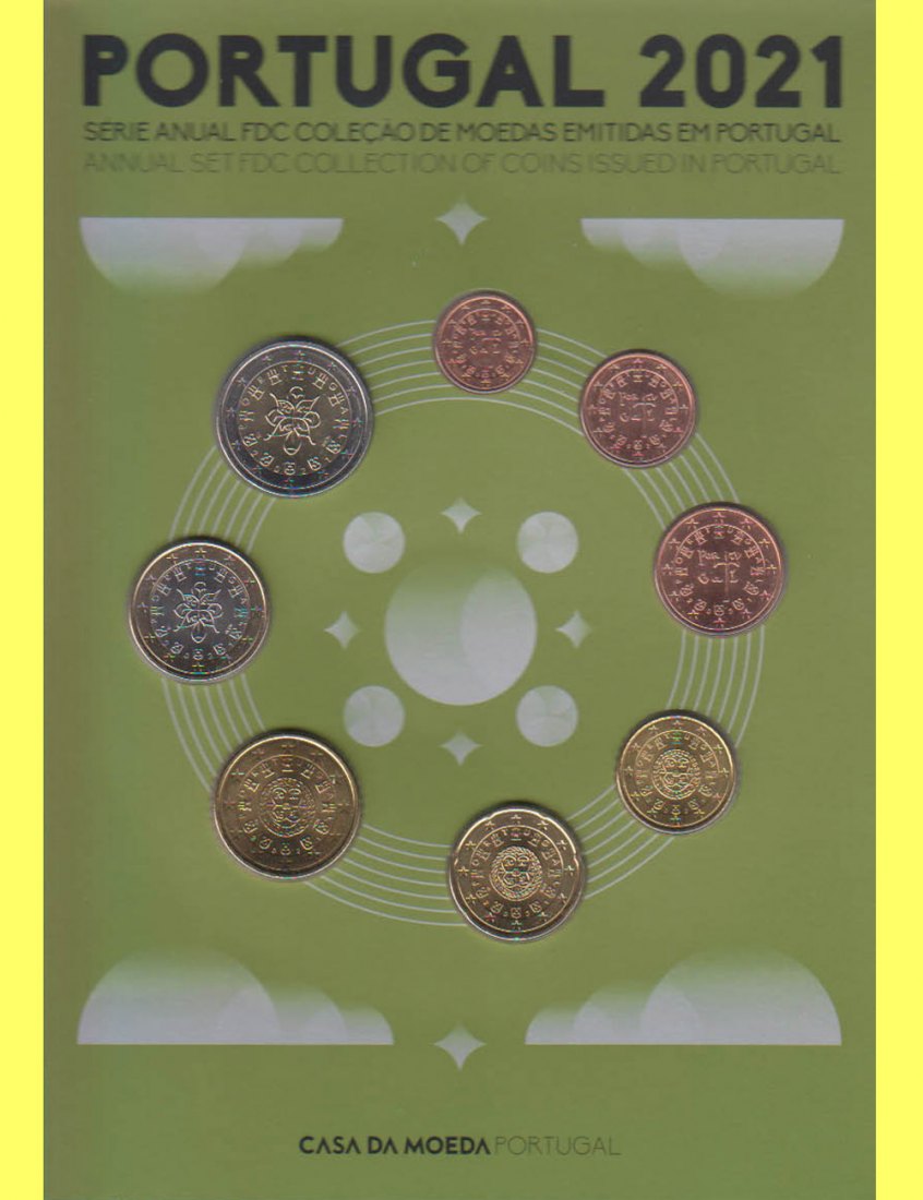  Offiz. KMS Portugal *FDC* 2021 die Jahrgangsmünzen nur in den offiz. Foldern nur 5.000St!   