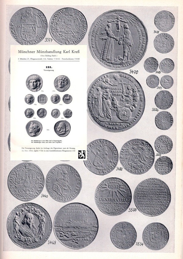  Kreß (München) Auktion 131 (1964) Münzen der Antike Mittelalter und Neuzeit / Orden und Ehrenzeichen   