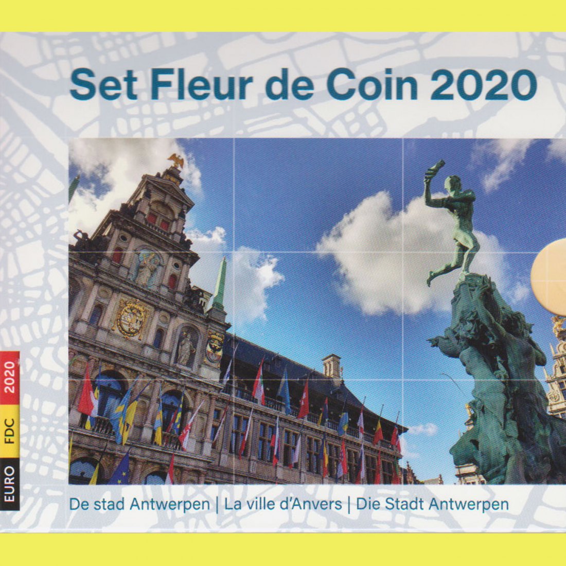  Offiz. KMS Belgien *Antwerpen* 2020 10 Münzen mit 2x 2,5€ Sonderm. nur 15.000 Stück!   