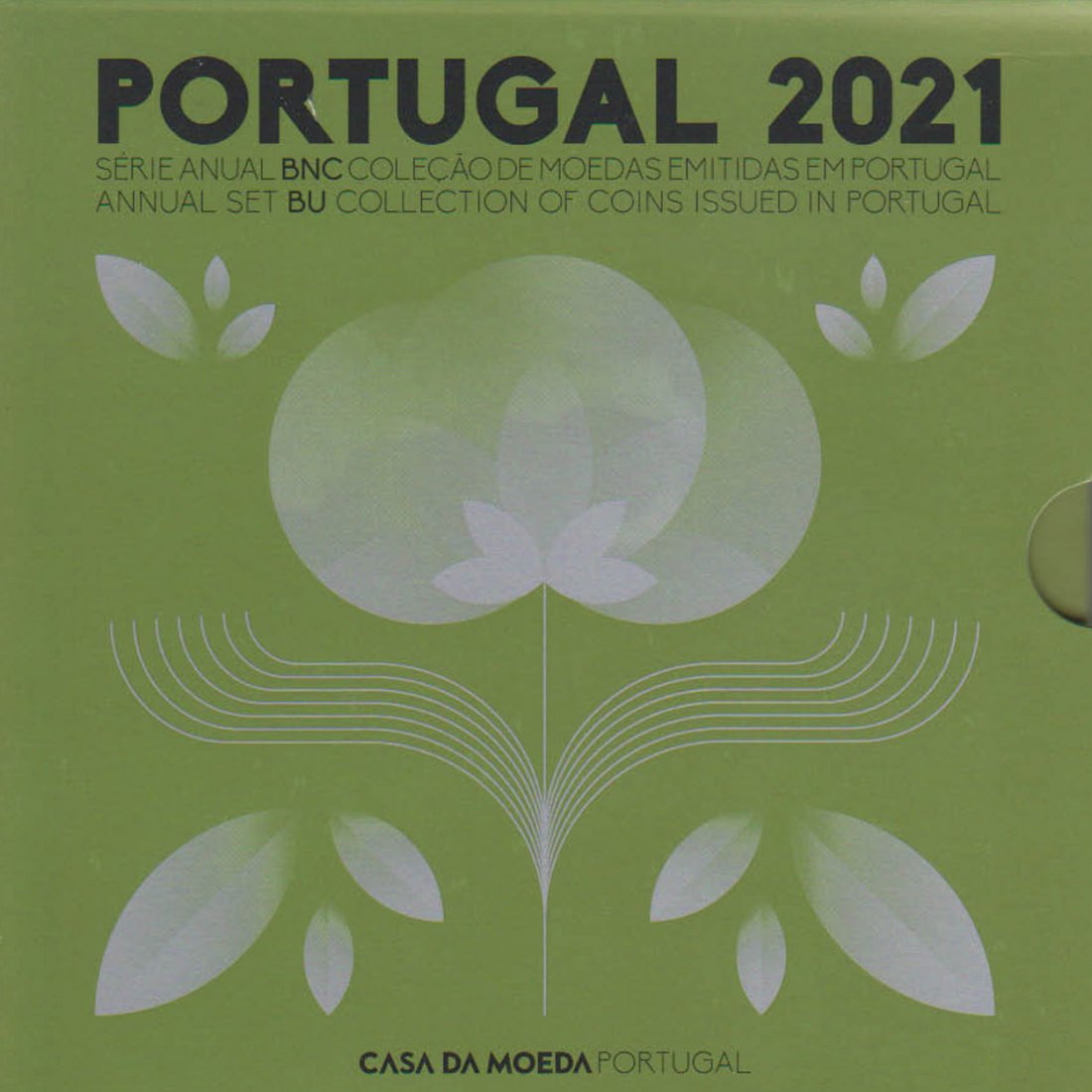 Offiz. KMS Portugal *Anual* 2021 die Jahrgangsmünzen nur in den offiz. Foldern nur 5.000St!   