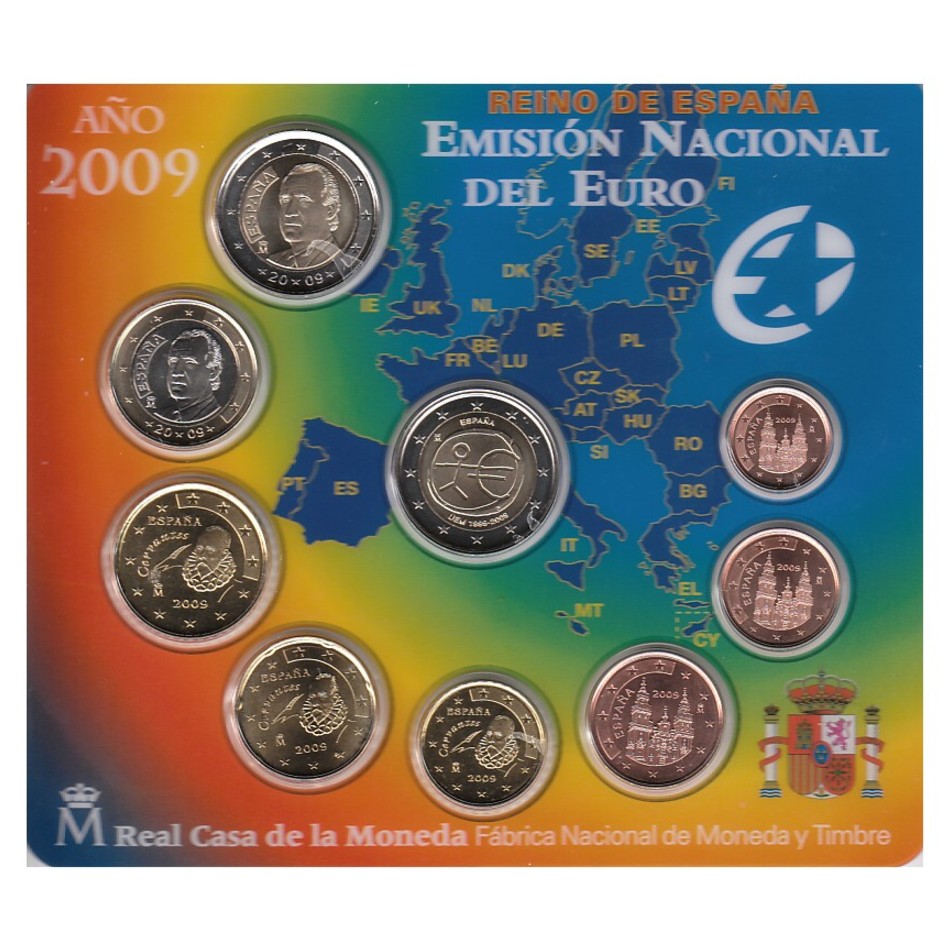 Offiz KMS Spanien 2009 mit 2 €-Sondermünze *10 Jahre WWU* 9M nur 30.000St!   