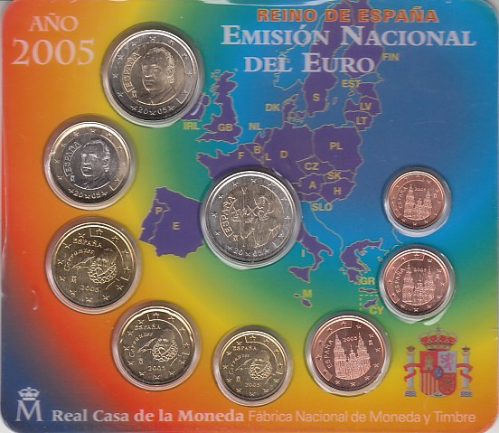  Offiz KMS Spanien 2005 mit 2 €-Sondermünze *400 Jahre Don Quixote* 9M nur 15.000St!   