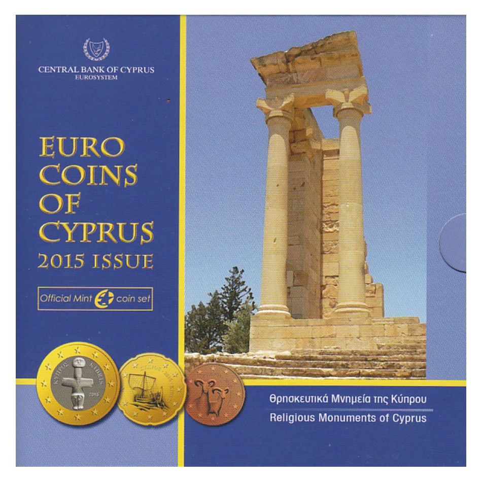  Offiz. Euro-KMS Zypern *Religiöse Bauwerke Zyperns* 2015 nur 7.000Stück!   