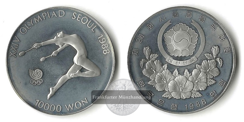  Süd-Korea  10000 Won  1988  Olympics Seoul '88    FM-Frankfurt  Feinsilber: 31,1g   