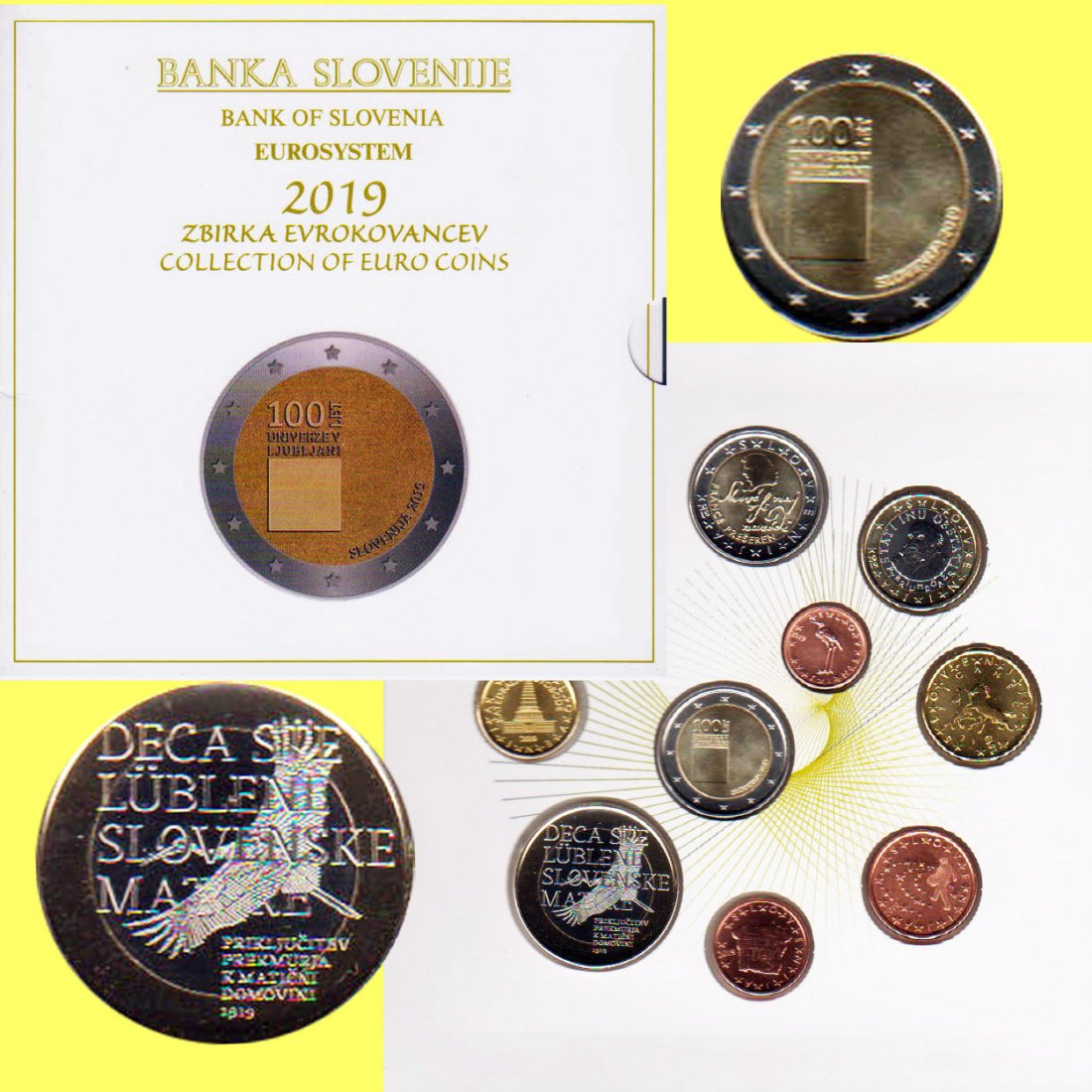  Offiz. KMS Slowenien *Murgebiet* 2019 10 Münzen mit 2€ und 3€ Sondermünze nur 8.000St!   