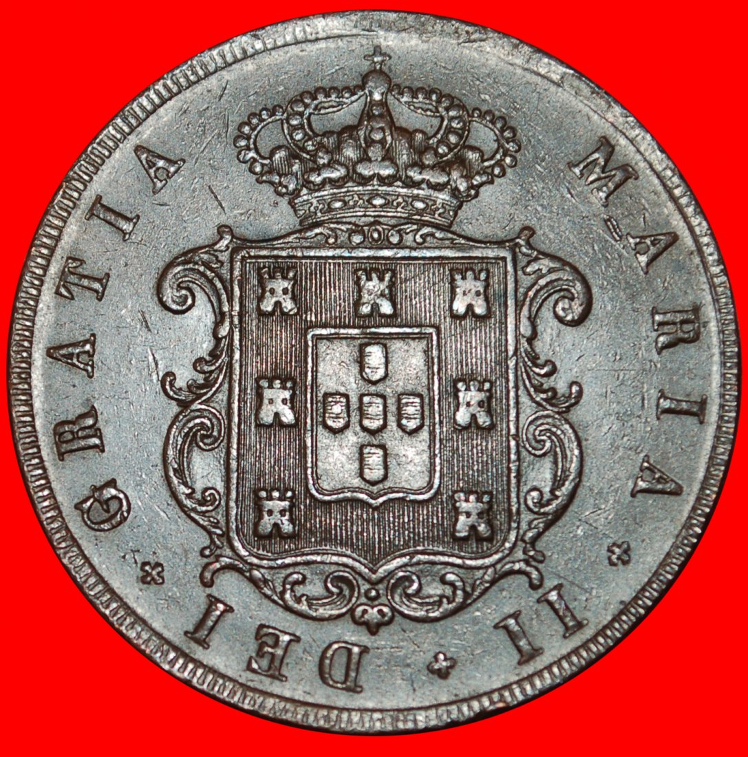  * MARIA II. (1834-1853): PORTUGAL ★ 20 REIS 1850! TYP (1847-1853)★OHNE VORBEHALT!   