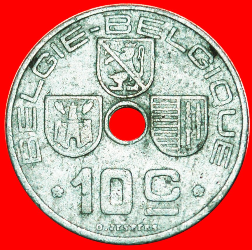 * OCCUPATION BY GERMANY ~ DUTCH LEGEND: BELGIUM★10 CENTIMES 1942★LEOPOLD III★LOW START ★ NO RESERVE!   