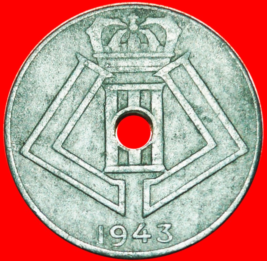  * OCCUPATION BY GERMANY ~ DUTCH LEGEND: BELGIUM★10 CENTIMES 1943★LEOPOLD III★LOW START ★ NO RESERVE!   