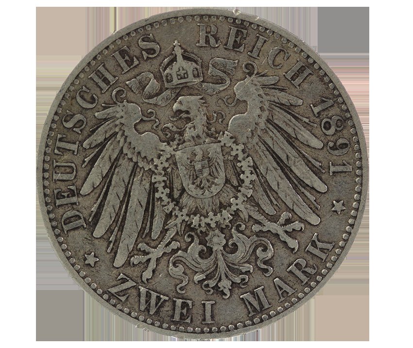  Oldenburg,2 Mark 1891   