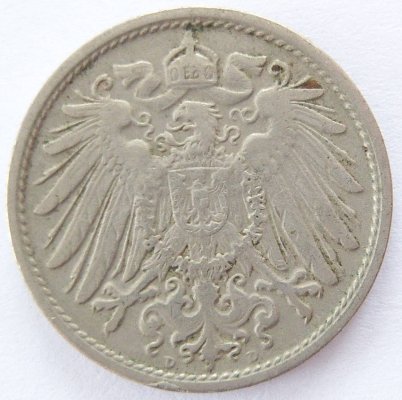  Deutsches Reich 10 Pfennig 1908 D K-N ss   
