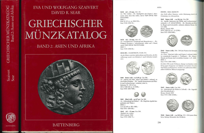  Eva & Wolfgang Szaivert/D.R.Sear; Griechischer Münzkatalog; Band 2: Asien und Afrika; München 1983   