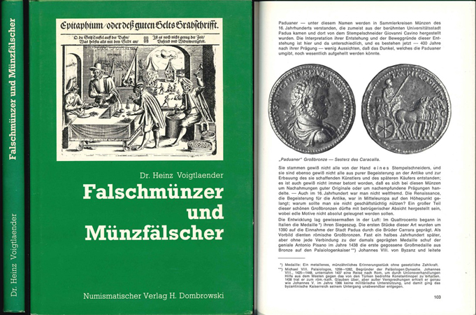  Dr. Heinz Voigtlaender; Falschmünzen und Münzfälscher; Verlag H. Dombrovski; Münster 1976   