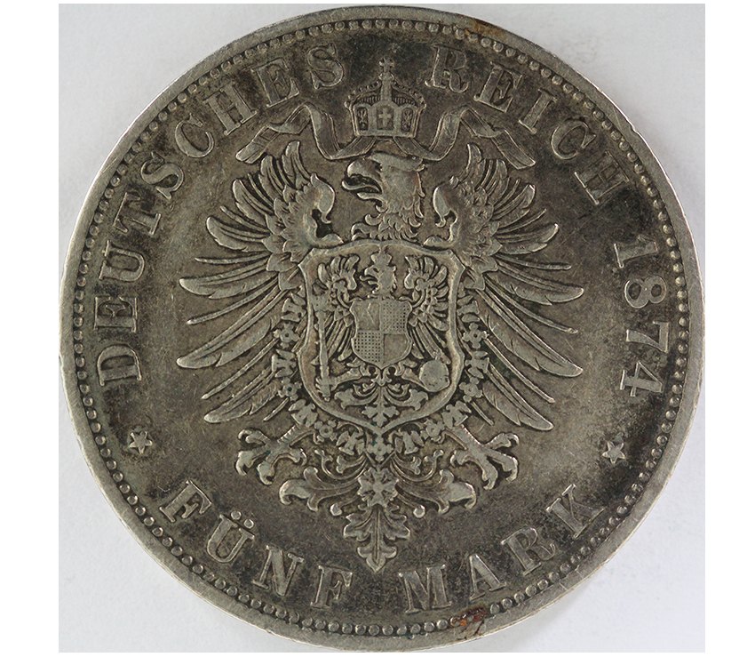  5 Mark Preussen 1874 A   
