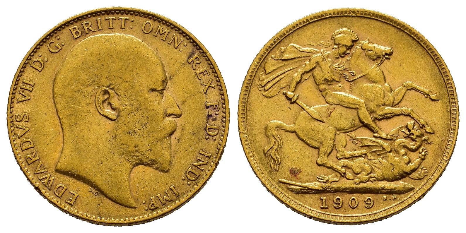 PEUS 8037 Grossbritannien 7,32 g Feingold. Eduard VII. (1901 - 1910) Sovereign GOLD 1909 Sehr schön