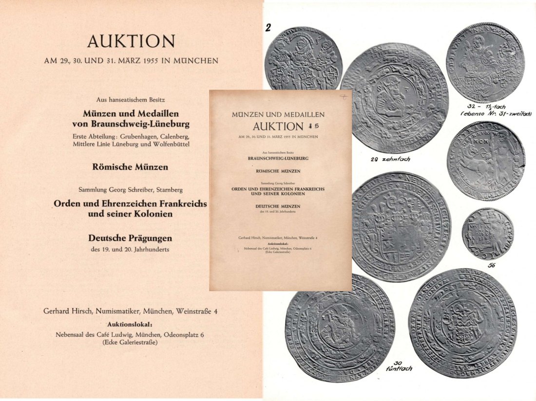  Hirsch (München) Auktion 05 (1955) Braunschweig-Lüneburg Teil I./ Slg SCHREIBER Orden & Ehrenzeichen   