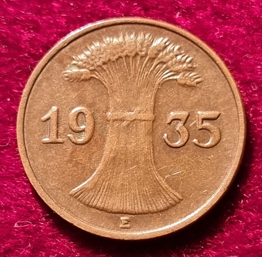  1523(8) 1 Reichspfennig (Deutschland) 1935/E in ss-vz ............................. von Berlin_coins   