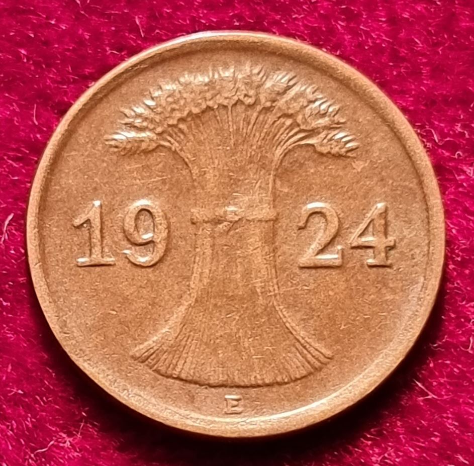  1475(8) 1 Reichspfennig (Deutschland) 1924/E in ss ................................ von Berlin_coins   