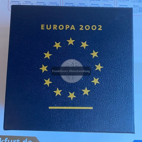  Europa  12x Euro-Kursmünzensätze  mit exklusiven Silber Gedenkmünzen FM-Frankfurt Feinsilber: 199,8g   