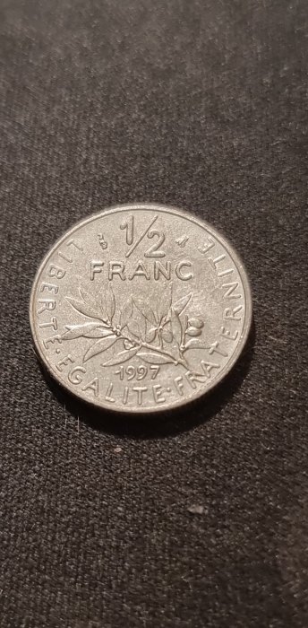  Frankreich 1/2 Franc 1997 Umlauf   
