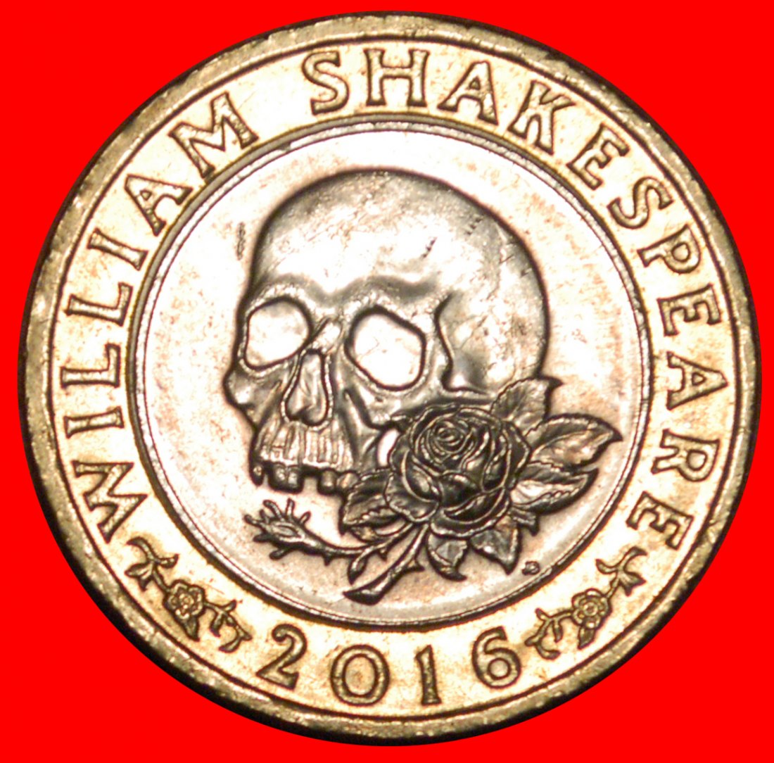  * not FOR KING AND COUNTRY:GREAT BRITAIN★2 POUNDS 2016 SHAKESPEARE 1564-1616★LOW START ★ NO RESERVE!   
