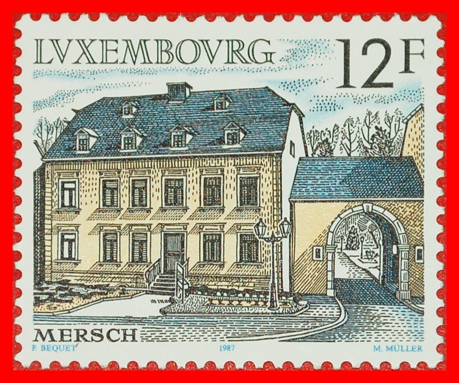 * MERSCH: LUXEMBOURG ★ 12 FRANCS 1987 UNMOUNTED UNCOMMON! ★LOW START★ NO RESERVE!   