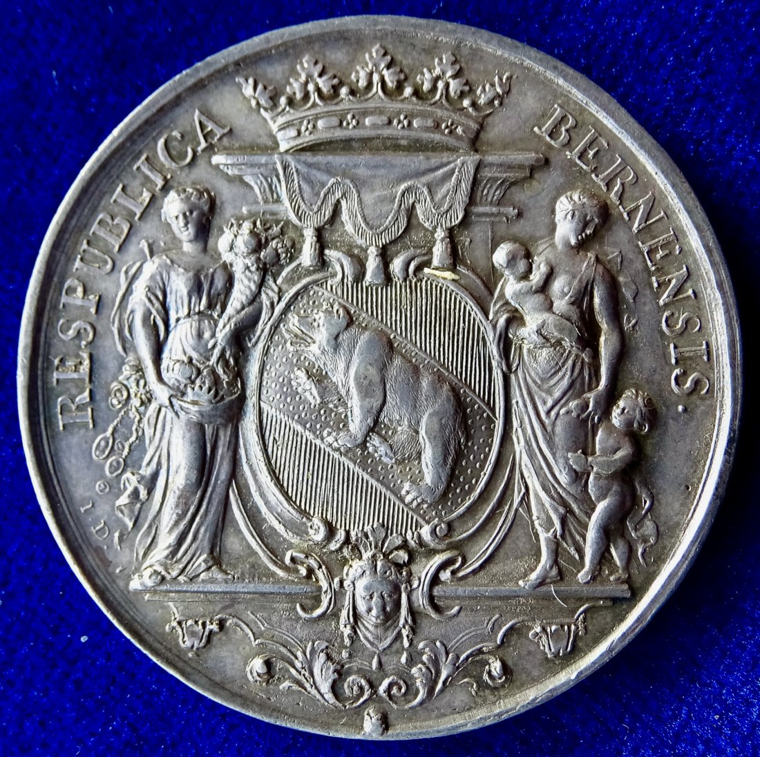  Bern, Kanton in der Schweiz, Barock Medaille 1728 o.J. von Jean Dassier   