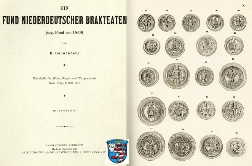  Dannenberg - Sonderdruck - Fund Niederdeutscher Brakteaten (Fund von 1859)   