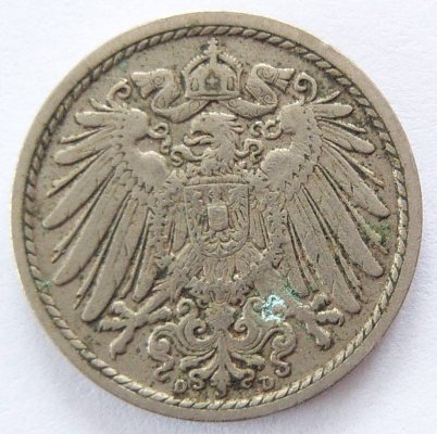 Deutsches Reich 5 Pfennig 1912 D K-N ss   